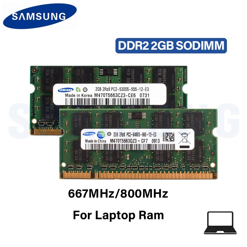 Ram Memory Module - SAMSUNG DDR2 2GB PC2 5300S 6400S