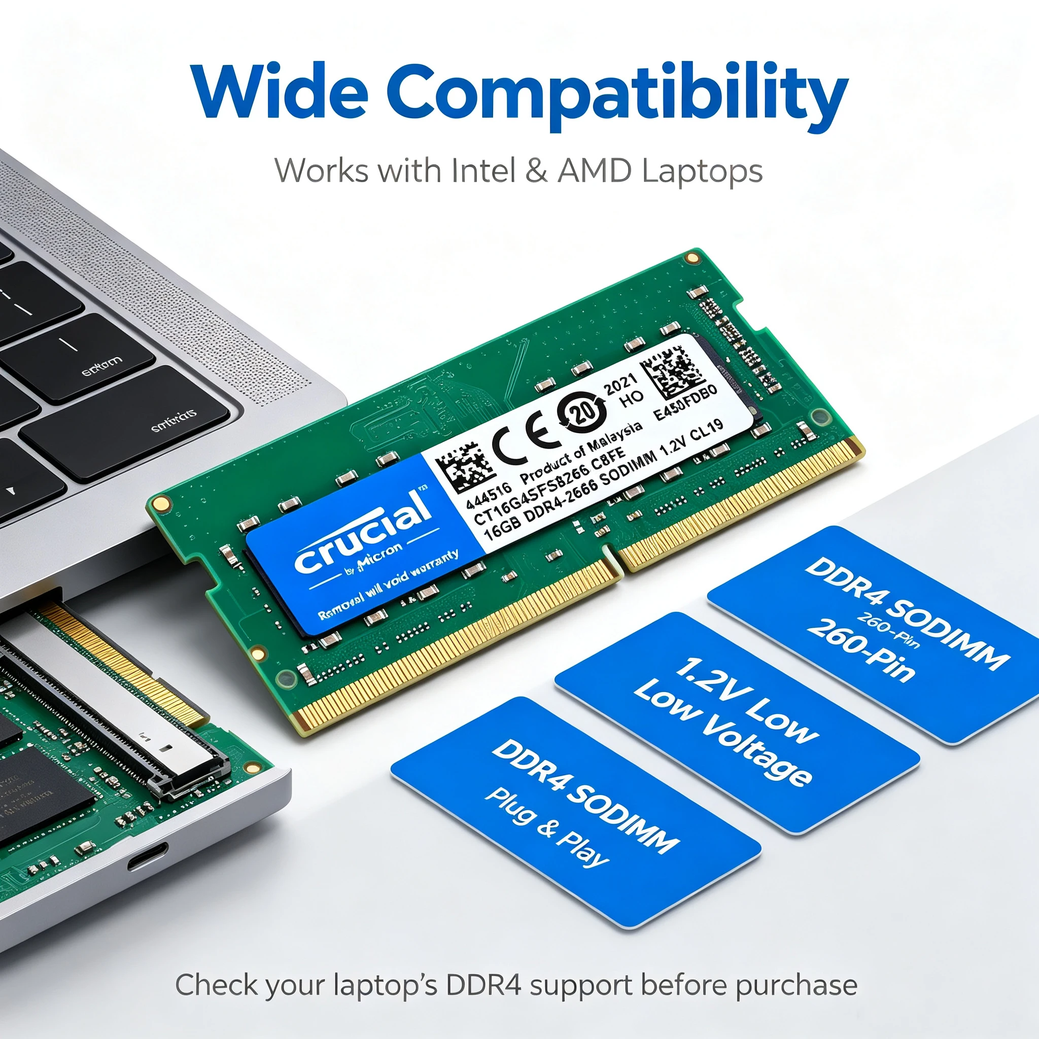 Crucial DDR4 Laptop RAM SODIMM - đánh giá và giá Ddr4 Desktop Ram