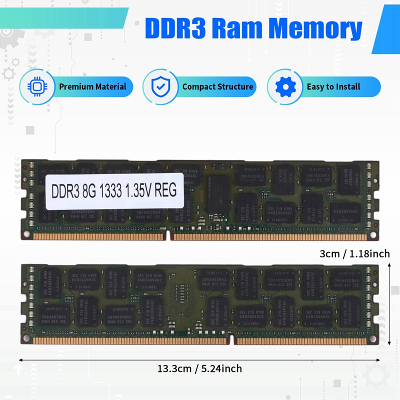 8GB DDR3 1333MHZ Ecc Ram Memor - đánh giá và giá Ecc Ram Server