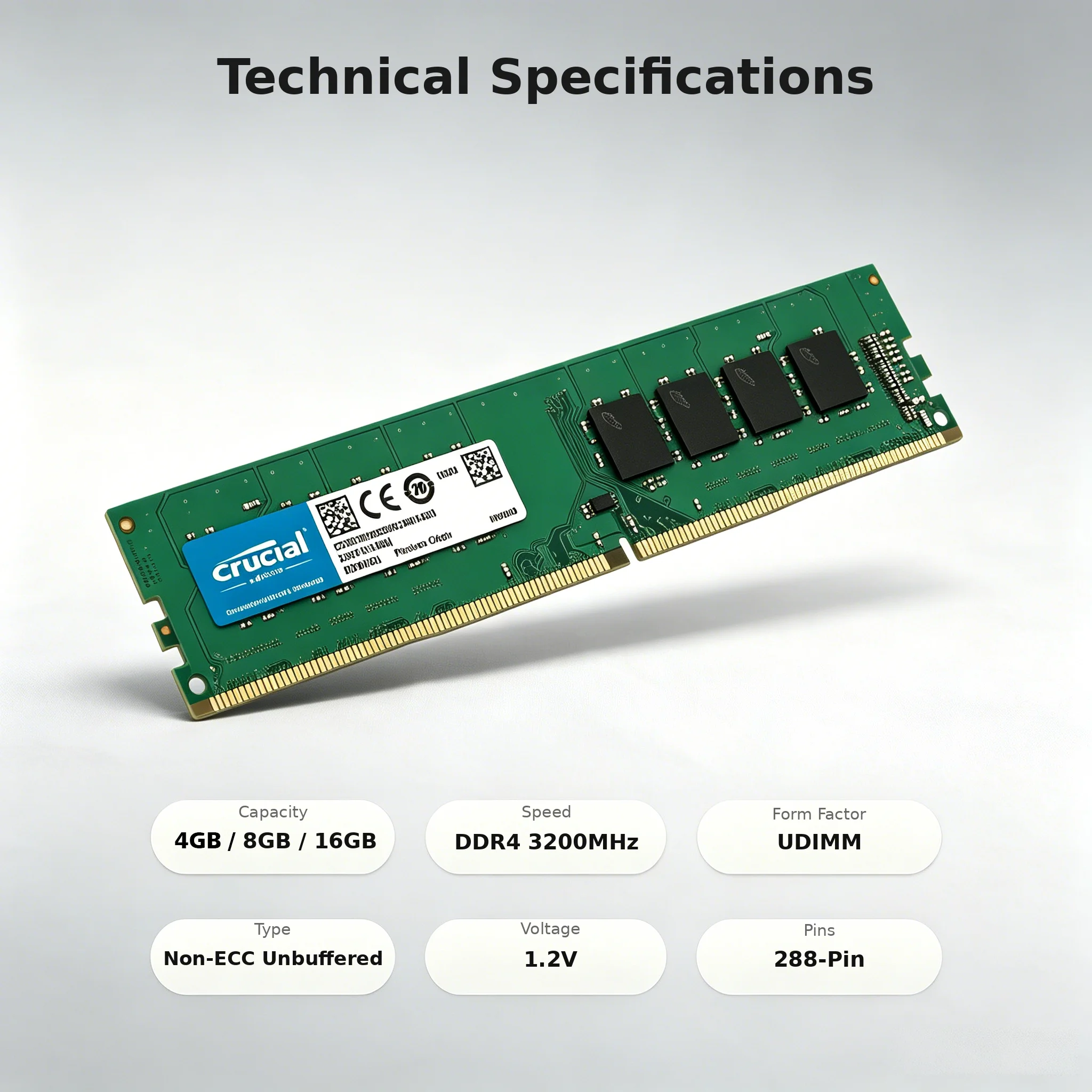 Crucial 10PCS DDR4 3200MHz 266 - đánh giá và giá Ddr4 3200 16Gb