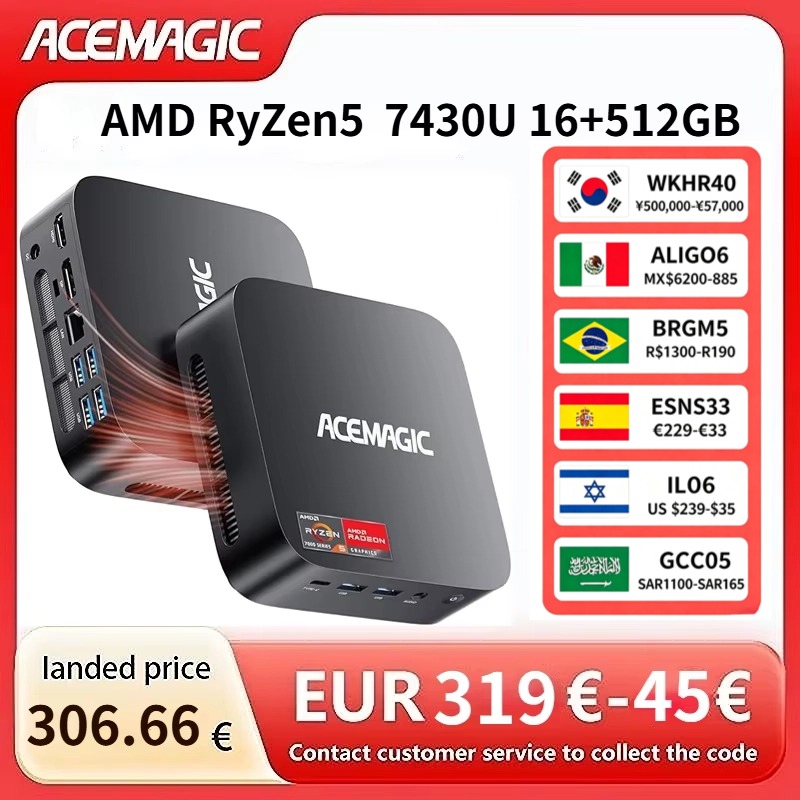 ACEMAGIC AMD Ryzen 5 7430U Min - đánh giá và giá Ram Memory Module