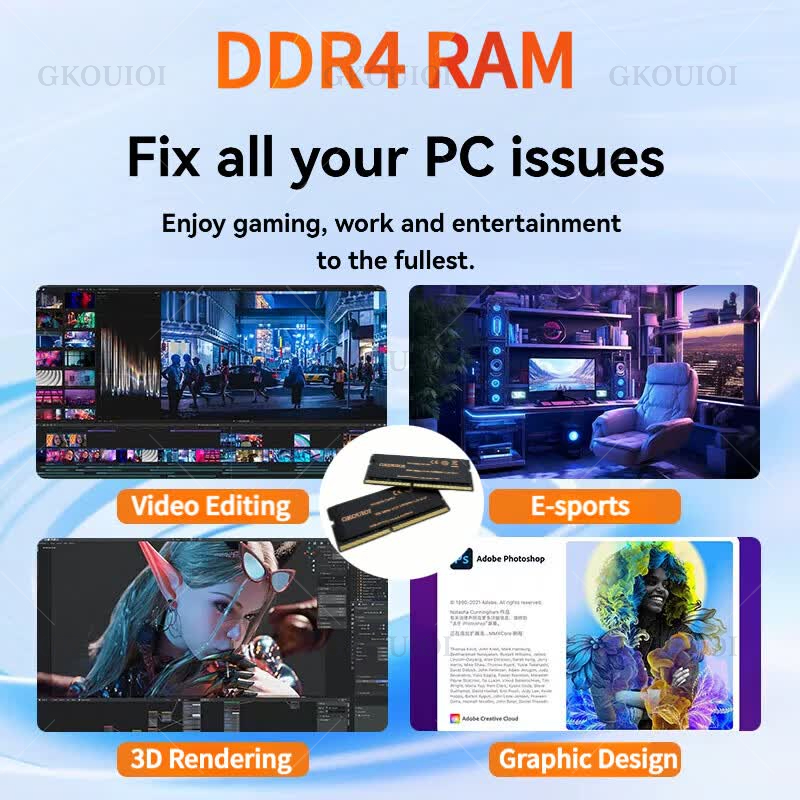 GKOUIOI DDR4 Memoria Ram 4GB 8 - đánh giá và giá Server Memory Ddr4